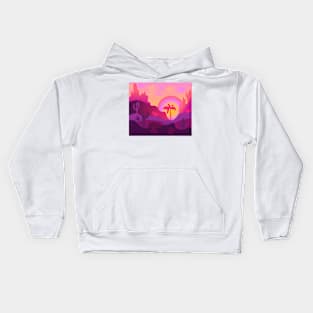 Setting Desert Sun Kids Hoodie